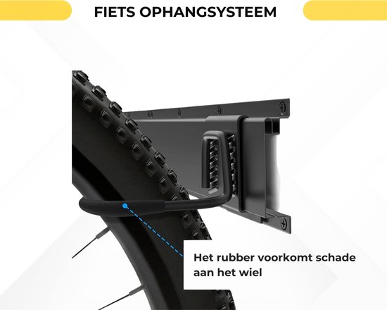 SODEAL Luxe Fiets Ophangsysteem - Fietshaak - Fiets Ophangbeugel - Muurbeugel Fiets - Fietsenrek - Fietsbeugel - 2 Fietsen van sodeal — afbeelding 3