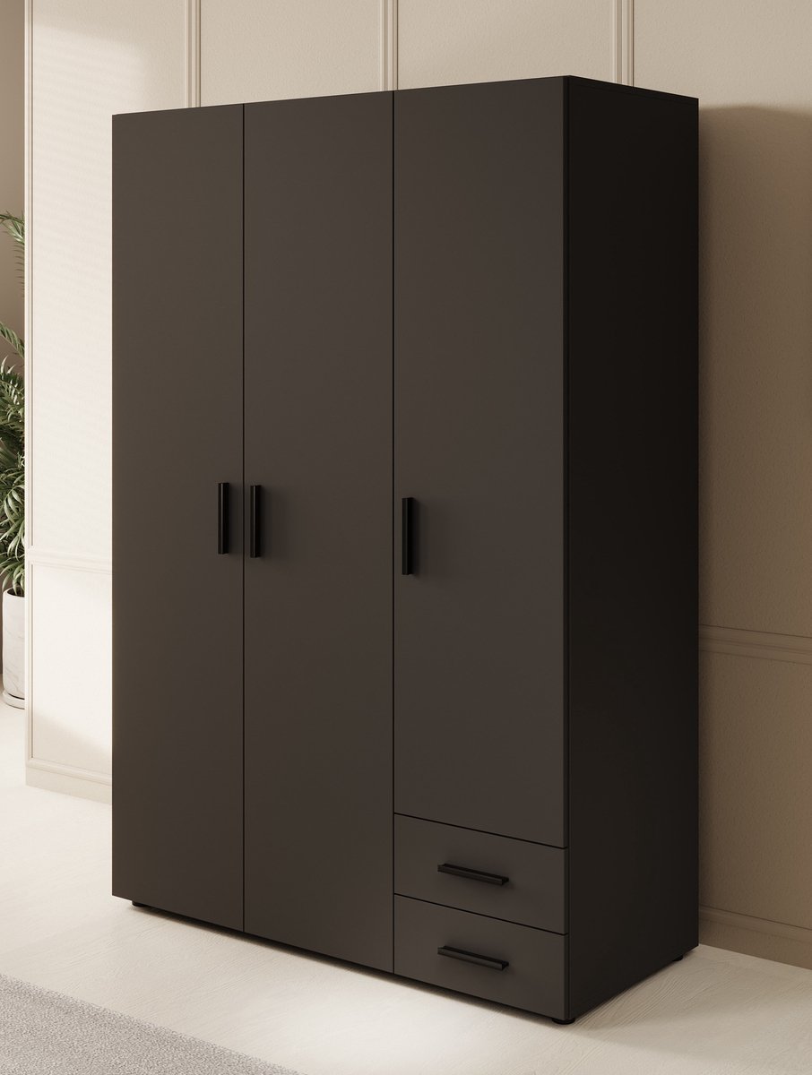 MEUBELLA Kledingkast Bellini - Antraciet - 120 cm