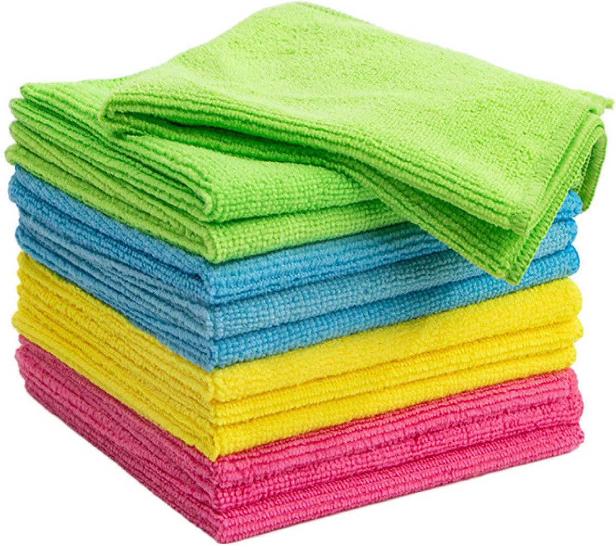 Crrynuo Microvezeldoekjes - Set van 12 - droog en nat - Schoonmaakdoekjes 30x30 - Reinigingsdoekjes - Vaatdoekjes