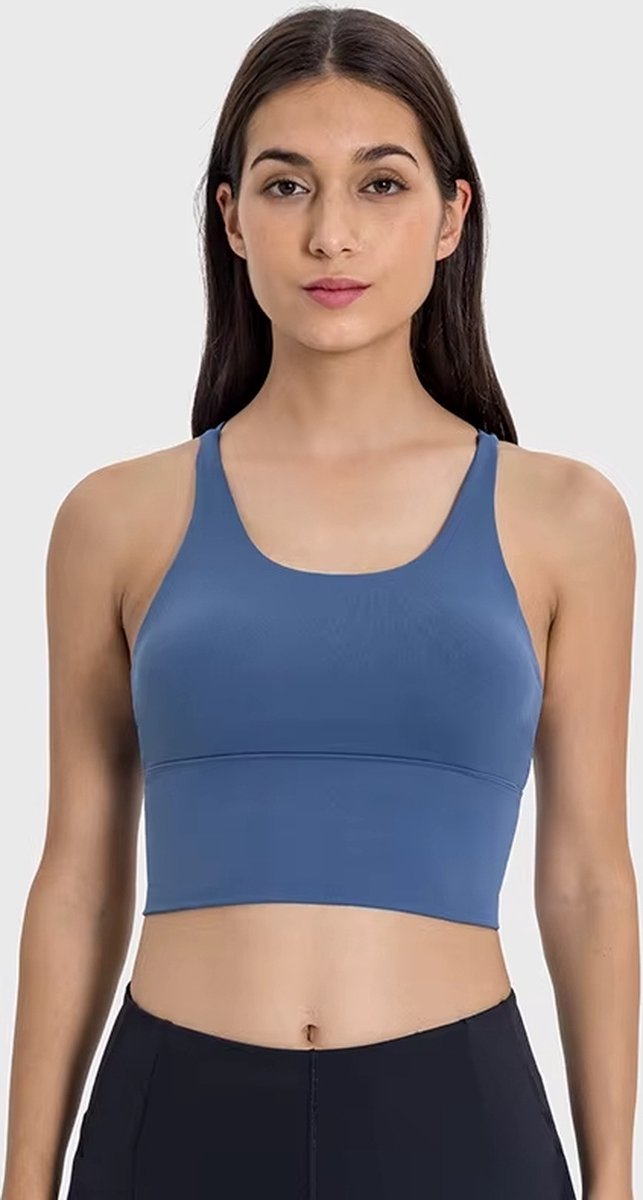 PureSquare - Sporttop - Comfortabel - Ademend - Blauw - L