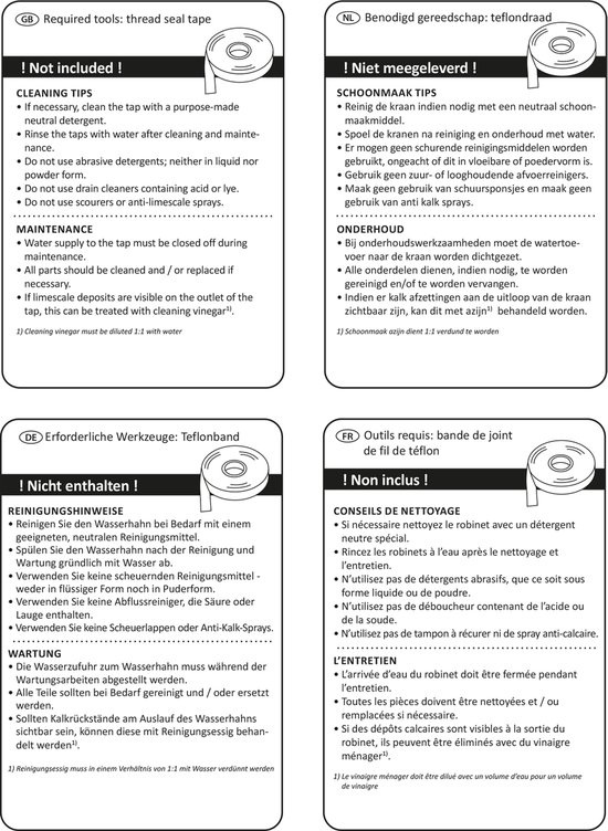 Differnz - Water Froide - Robinet Lavabo - 11 cm - Chrome