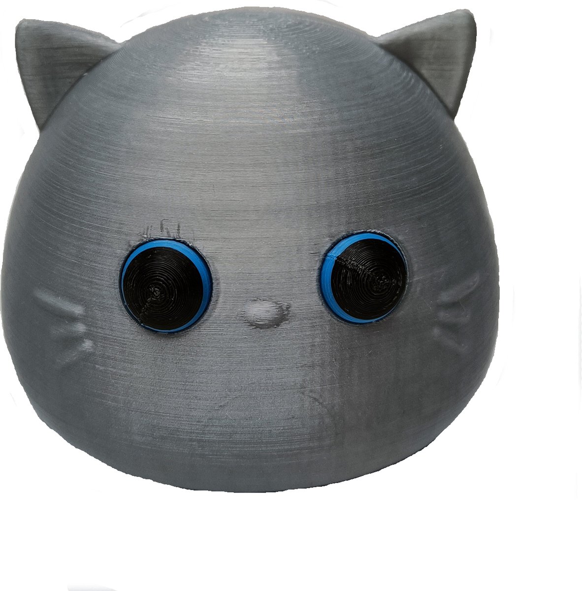 Lumiasfer - Tafeldecoratie 'Schattig katje' - medium 125x95 mm (dxh) - grijs