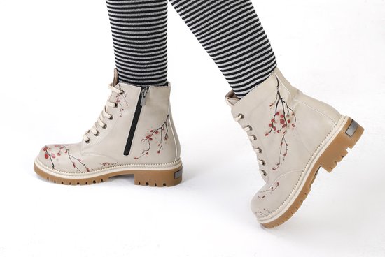 GOBY - Sanko - Bottes pour femmes - Botte - Bottes femmes - Bottes pour femmes - Bottes pour femmes - Bottines - Fait main - Imprimé floral - Taille 36