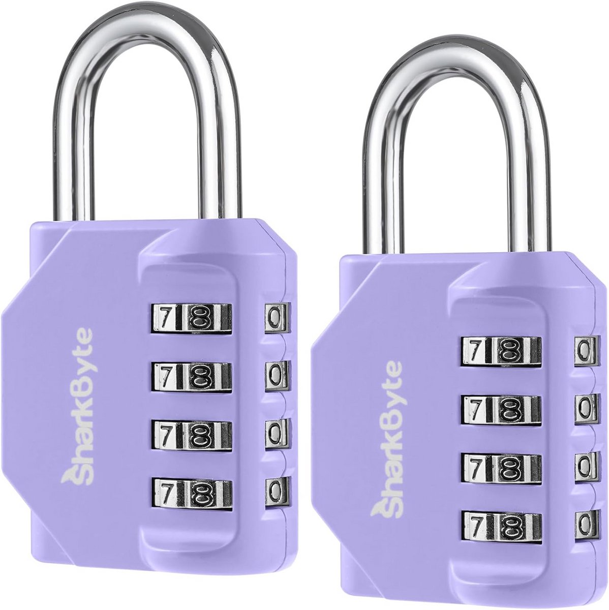 Set van 2 zware 4-cijferige combinatiehangsloten voor buiten en binnen