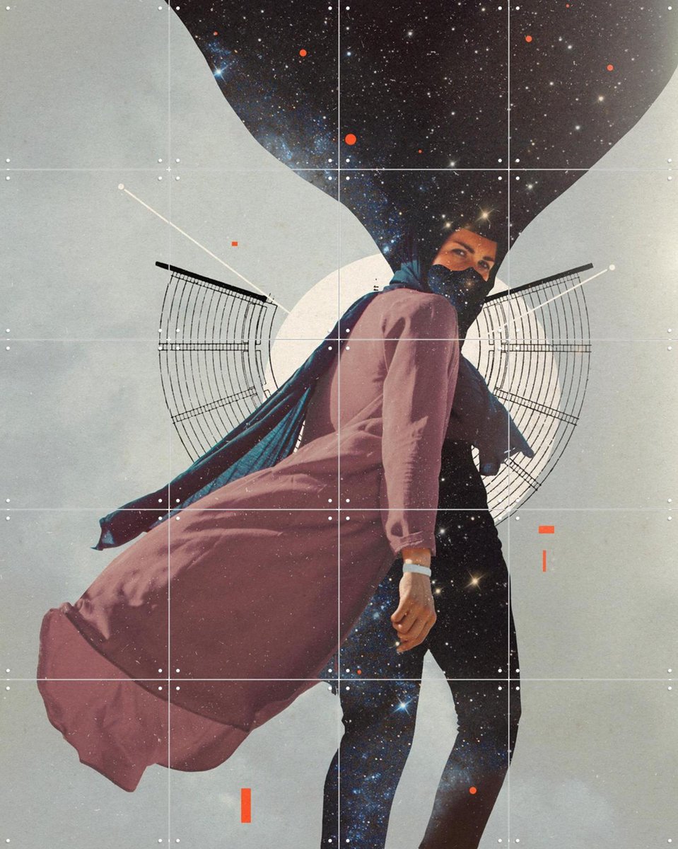 IXXI Nomad, Frank Moth - 80 x 100 cm - Gratis ophangtool - Grote wanddecoratie en posters - Illustraties, Mancave