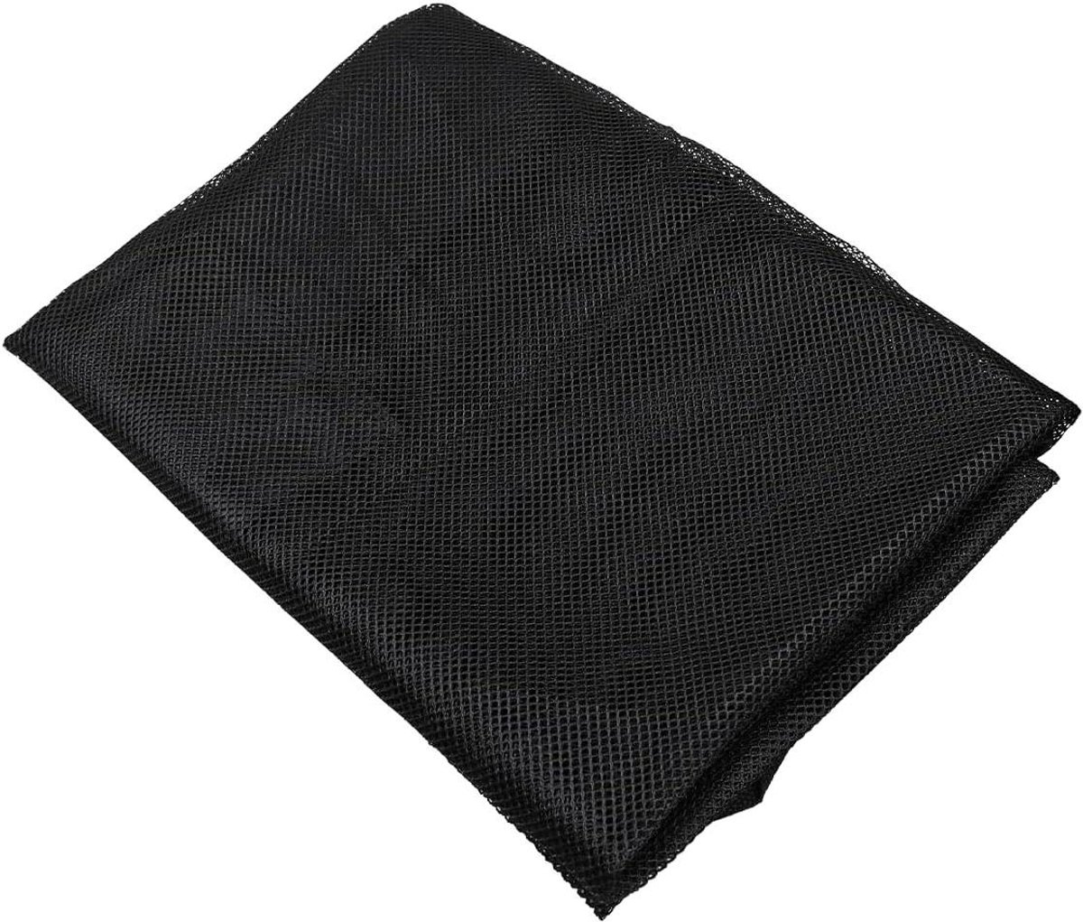 Allecto- Grote mesh tas - Trekkoordtas - Verstelbare schouderriem - Voor voetbal volleybal zwemkleding - 30-40 inch - Geschikt voor sportartikelen - Zwart.