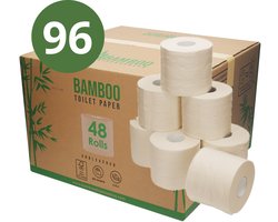WC Papier Voordeelverpakking - Ongebleekt Bamboe Toiletpapier 3 Laags - 96 Stuks - Bamboe FSC®100% - 250 Vellen per Rol - Duurzaam