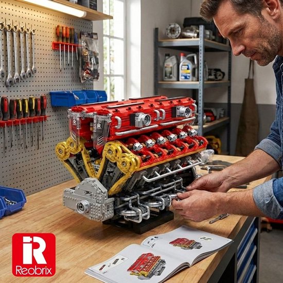 Reobrix 33017 V12 Mega Speed Engine classic XL motor bouwset | Racing ...