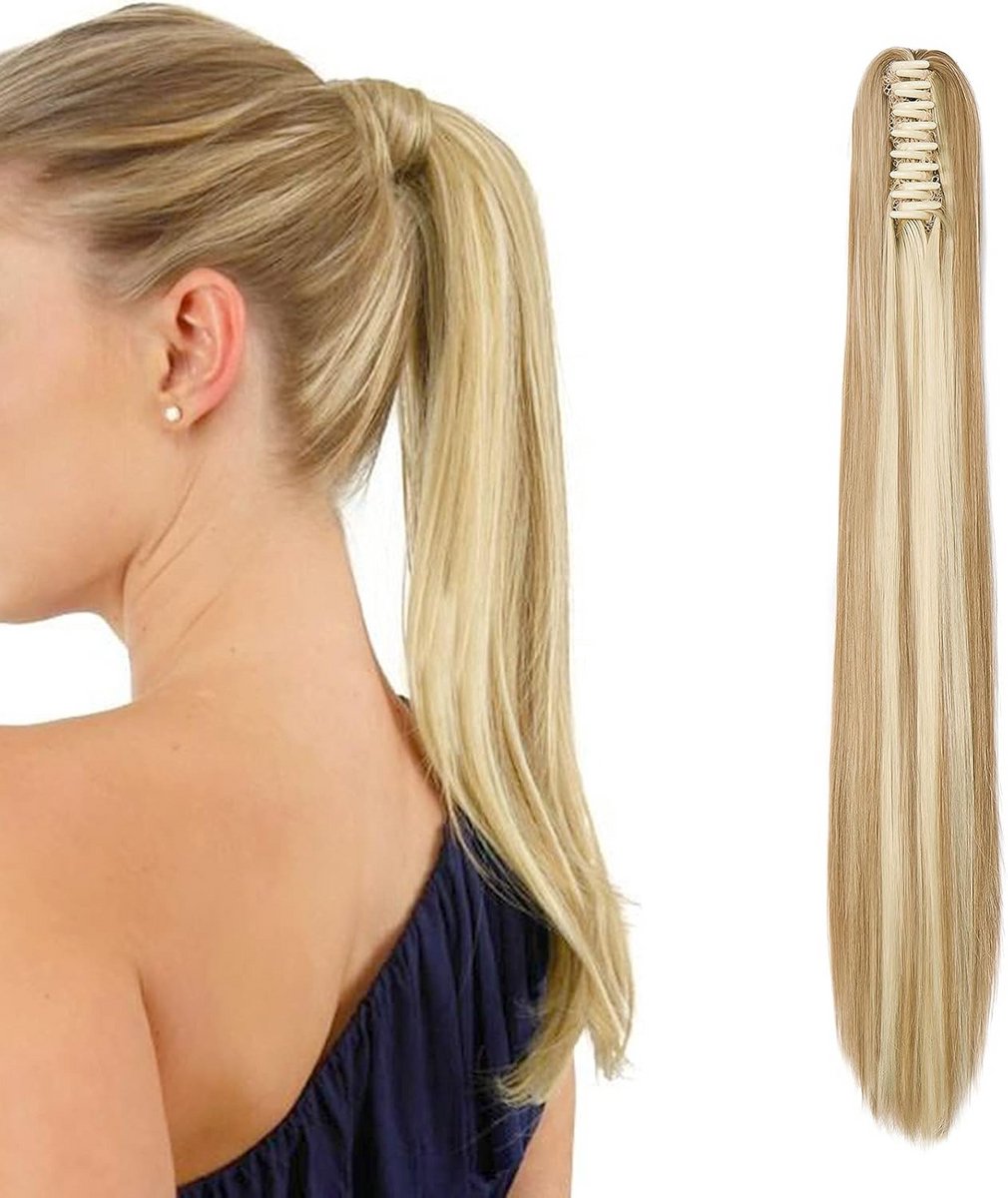 Grote Clip-in Paardenstaart Haarverlenging Lang en Vol Zandblond