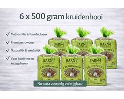 Barni Kruidenhooi - Ruwvoer- Kamille & Paardenbloem - 6 x 500 gr. konijnenvoer.