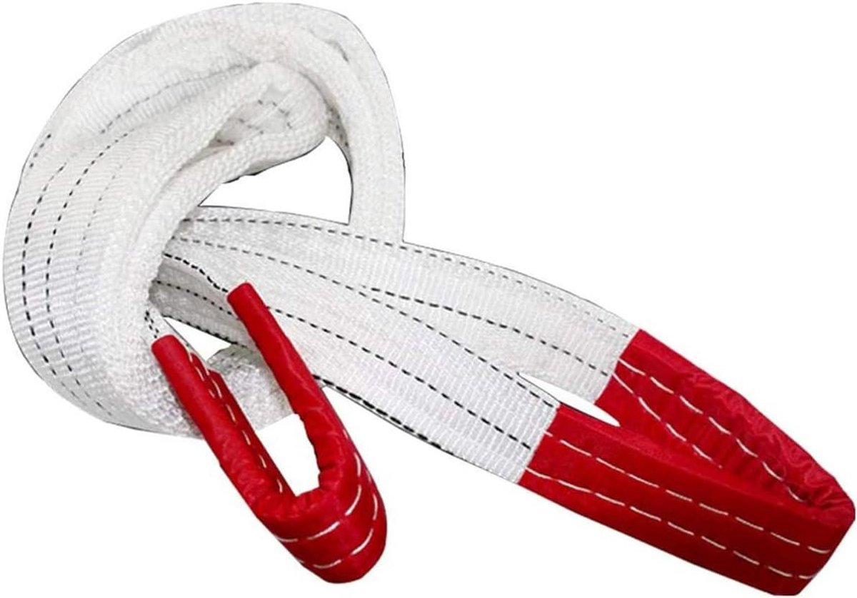 Allecto- Opheffende Slingbanden - Polyester - Platte Kraan Sling - Laadvermogen - Trekken - Geschikt voor 2T 3M Lift Sling Bandjes - Zwart - Model 1 - 4 stuks