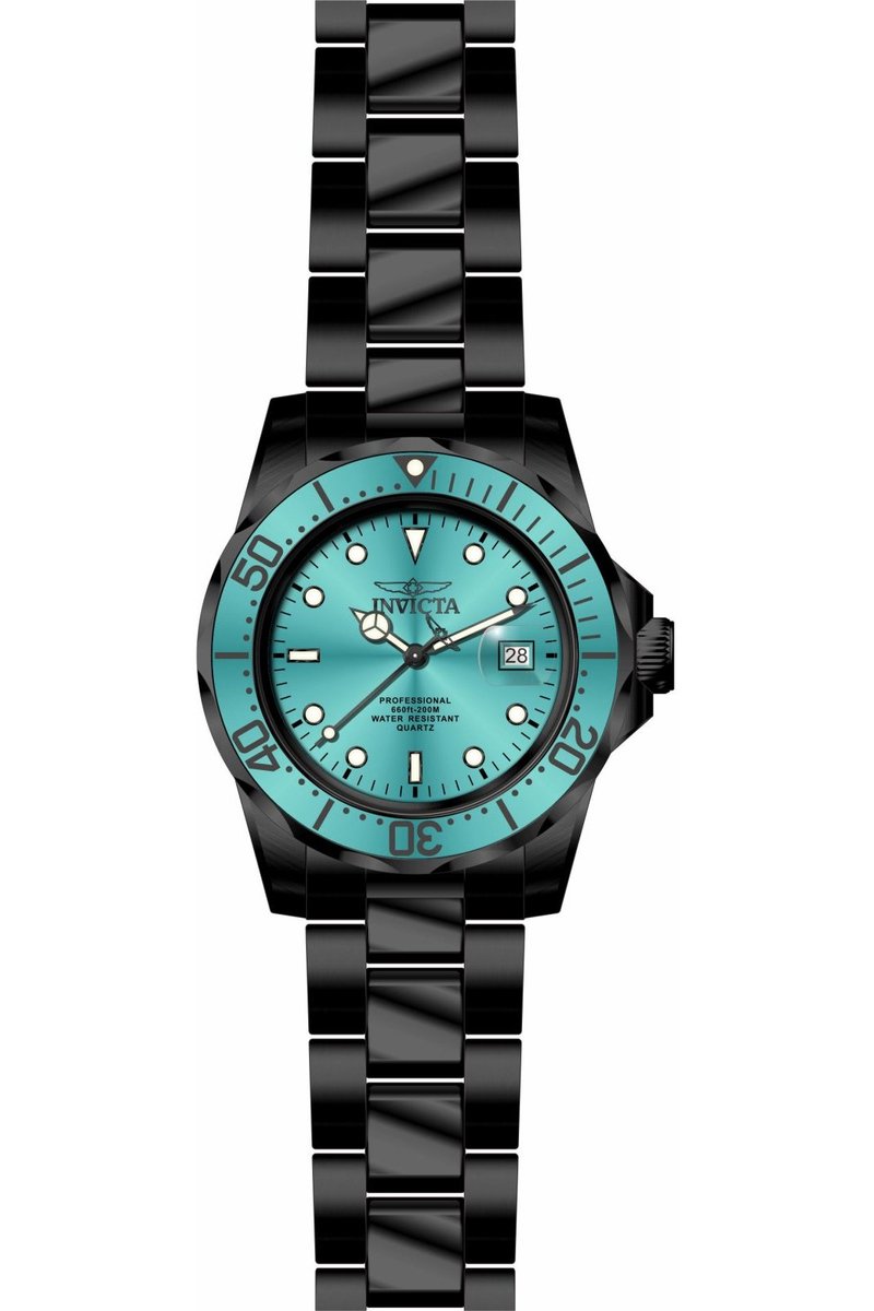 Invicta Pro Diver 49914 Heren Horloge - Waterdicht - Analoog - Quartz Uurwerk - Roestvrij Staal met Blauwe Wijzerplaat - 40mm