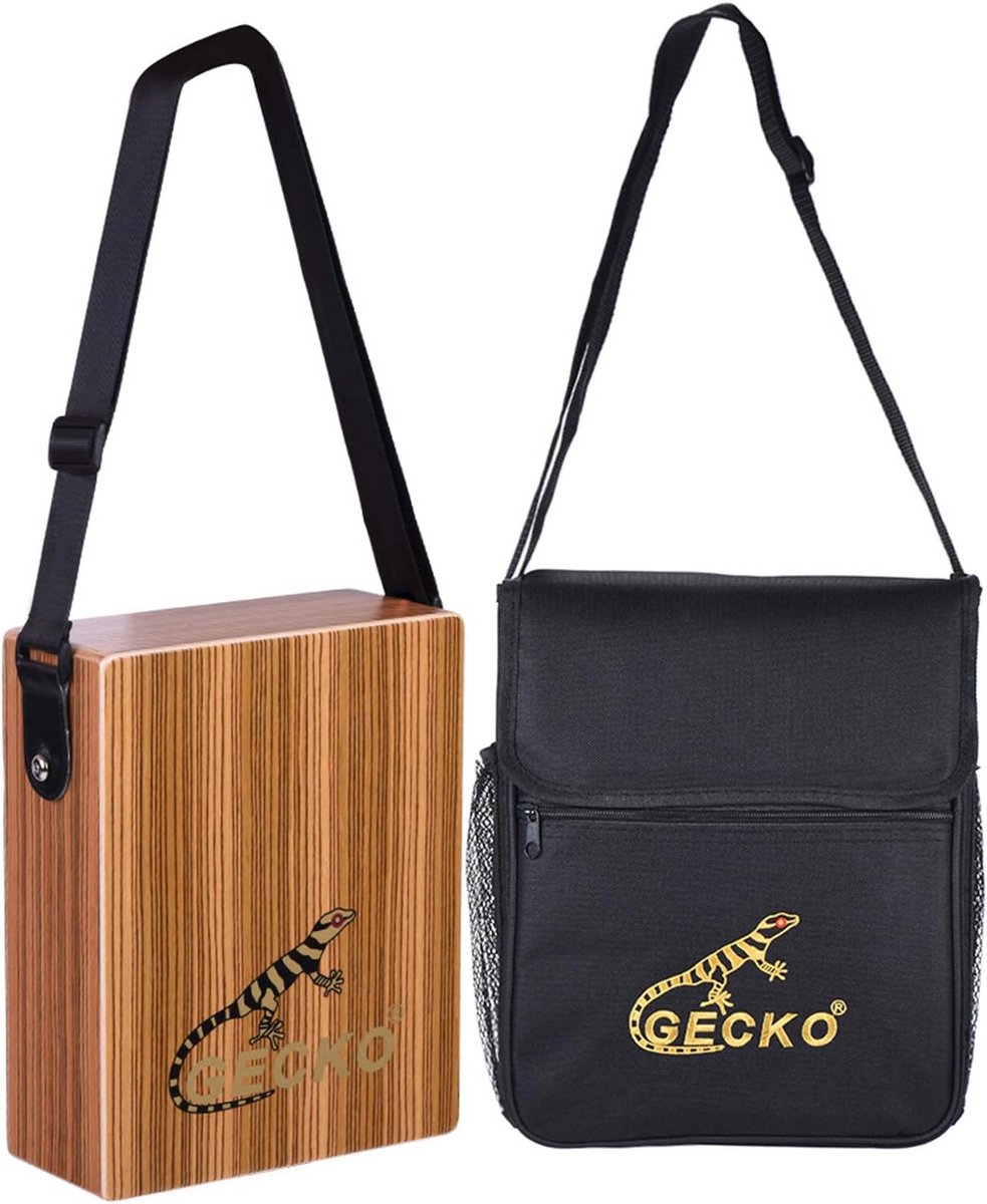 Draagbare Houten Percussie Cajon Box Drum met Riem en Tas