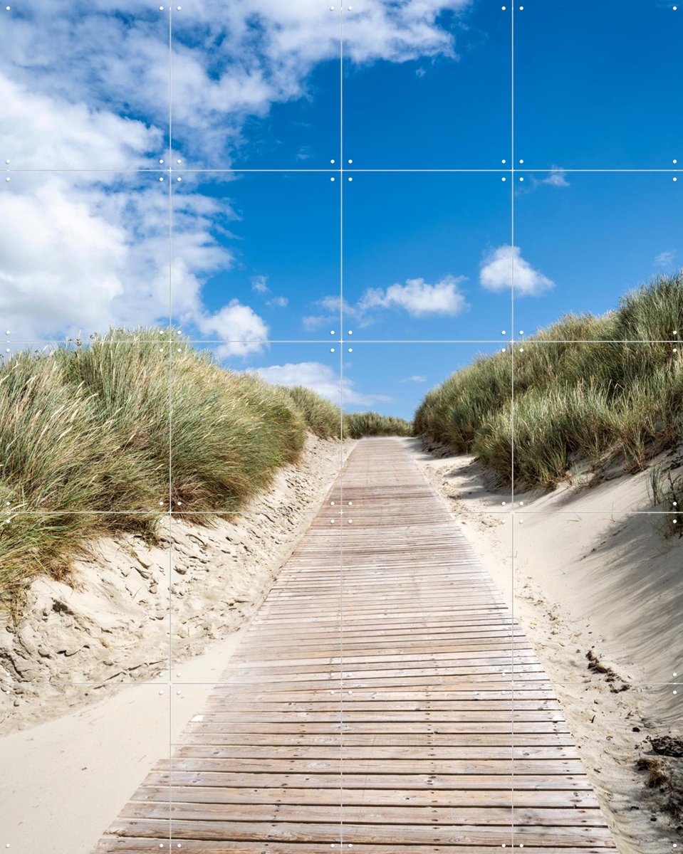 IXXI Path through the dunes, Jan Becke - 80 x 100 cm - Gratis ophangtool - Grote wanddecoratie en posters - Naturalisme, Fotografie, Gang, Woonkamer