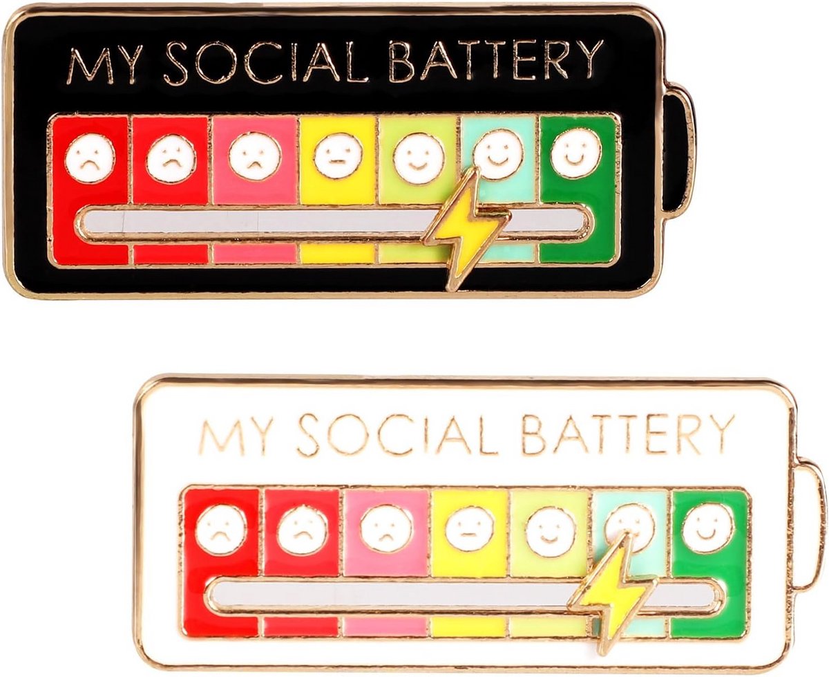 Grappige Emotionele Status Pin voor Dagelijkse Gemoedstoestand