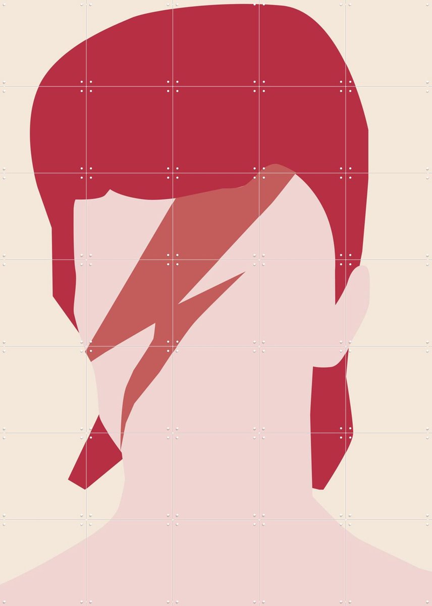 IXXI David, Helena Ravenne - 100 x 140 cm - Gratis ophangtool - Grote wanddecoratie en posters - Geometrische Kunst, Minimalisme, Illustraties