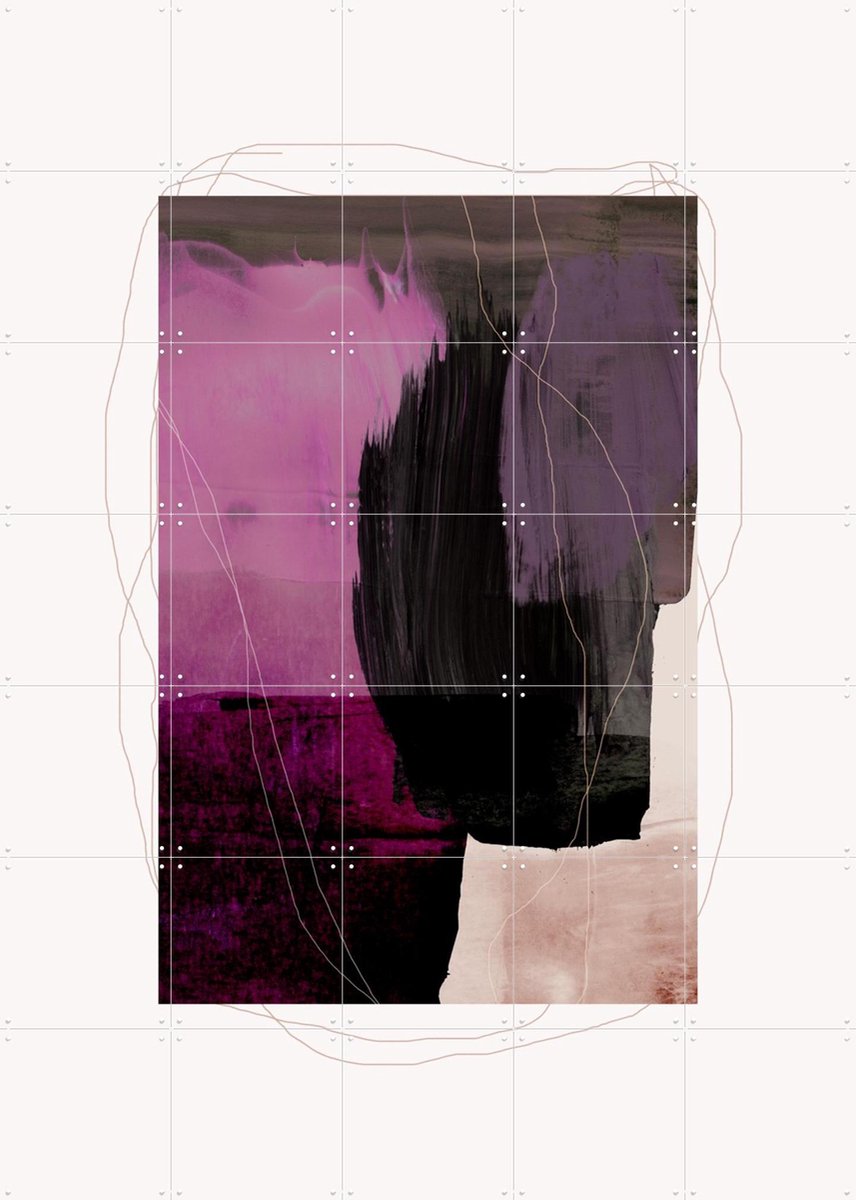 IXXI Abstract Brush Strokes 77, Mareike Böhmer - 100 x 140 cm - Gratis ophangtool - Grote wanddecoratie en posters - Kwaststreken, Abstract, Digitale