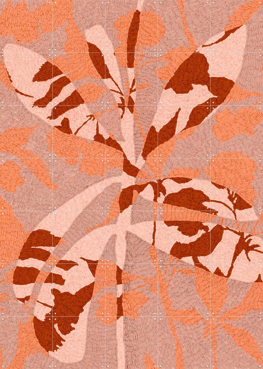 IXXI Blossom Fusion, Treechild & Various - 100 x 140 cm - Gratis ophangtool - Grote wanddecoratie en posters - Grafisch Ontwerp, Abstract
