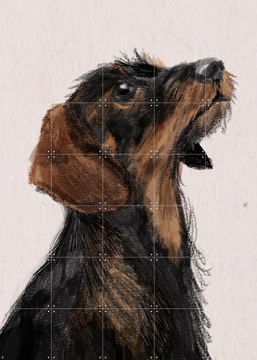 IXXI Little Friend, Esther Sepers - 100 x 140 cm - Gratis ophangtool - Grote wanddecoratie en posters - Kleurrijk, Illustraties,