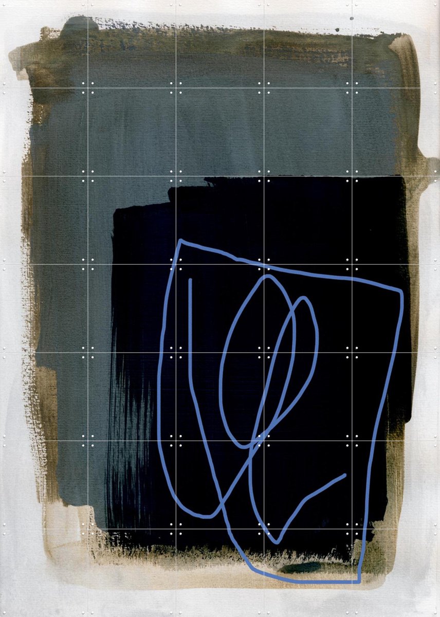 IXXI Abstract Brush Strokes 162, Mareike Böhmer - 100 x 140 cm - Gratis ophangtool - Grote wanddecoratie en posters - Line art, Grafisch Ontwerp