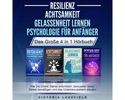 RESILIENZ | ACHTSAMKEIT | GELASSENHEIT LERNEN | PSYCHOLOGIE FÜR ANFÄNGER - Das Große 4 in1 Buch: Wie Sie innere Stärke entwickeln, bewusster leben, Stress bewältigen und das Unterbewusstsein steuern