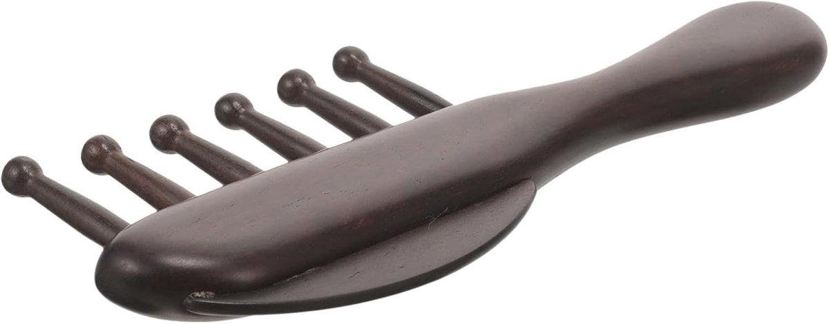 Houten Kam - Haarkam Bamboe - Hoofdhuid Massage - Antistatisch Ontwerp - 16 cm Lengte - Zwart