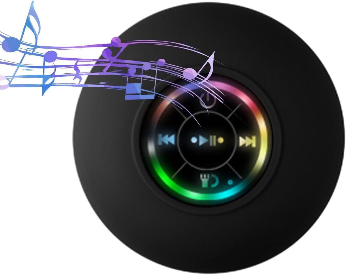 Draadloze Douche Speaker - Waterdichte Radio - Muziek Luisteren - Sterke Zuignap - 9x5x5cm - Zwart