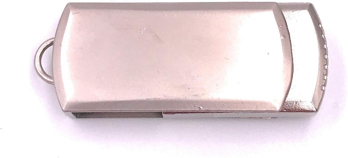 Metalen USB Stick - Geheugenstick Dataopslag - Bestanden Overzetten - Opvouwbaar Design - 64 GB - Zilver