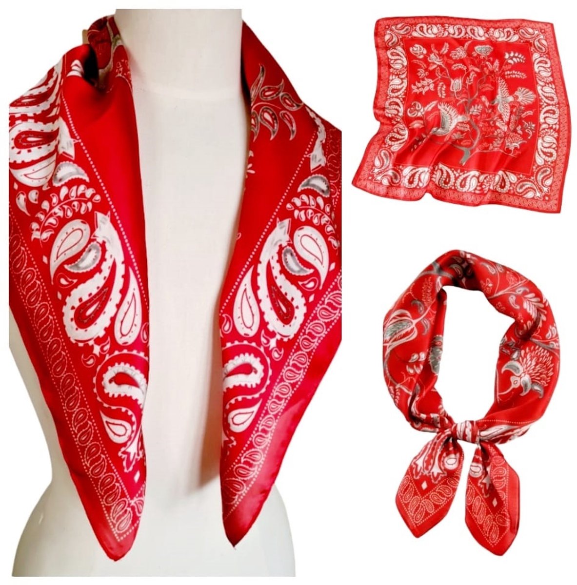 Hicarer 48 Pack Nautische Vierkante Sjaal Rood Wit en Blauwe Sjaal Geïmiteerde Zijde Matroos Hals Sjaal voor Vrouwen Dames Stewardess (Klassieke Stijl), Wit, Blauw en Rood, one size