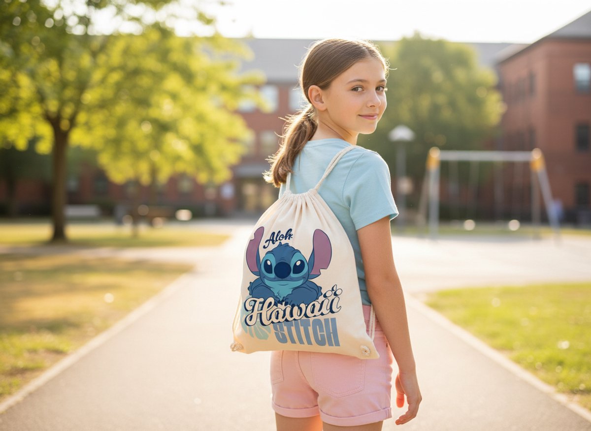 Disney Stitch – Gymtas - Zwemtas - Katoen - Aloha Hawaii – 35 x 41 cm — afbeelding 2