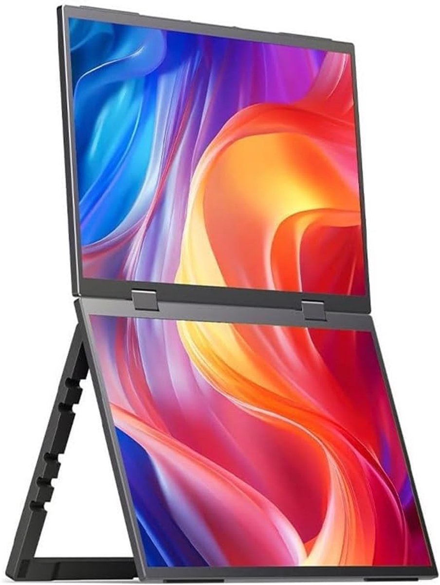 Draagbare Dubbele Monitor - Opvouwbaar Scherm - Productiviteit Verhogend - 100% sRGB Kleurweergave - 14 Inch Full HD
