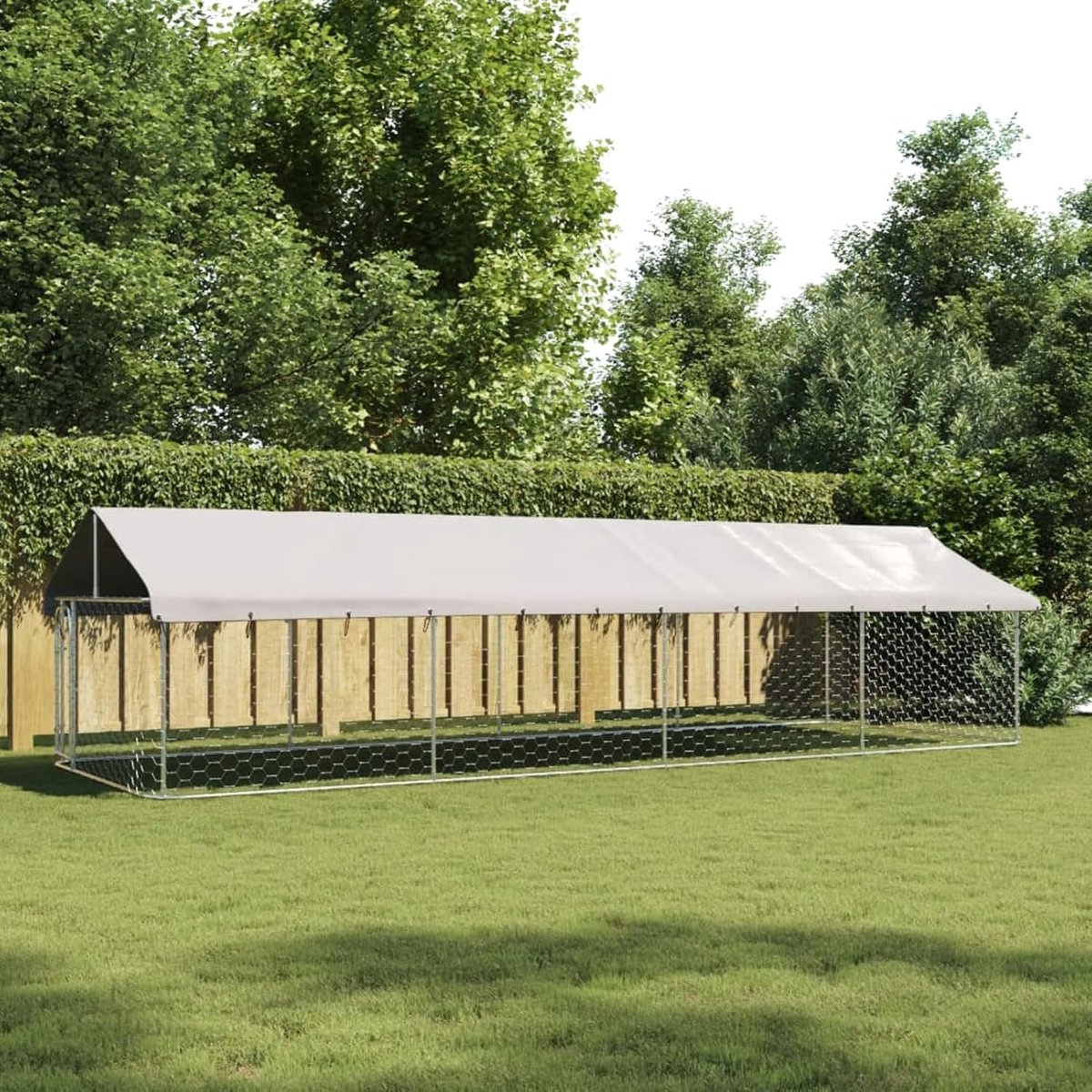 Hondenverblijf Buiten - Hondenren - Veilig Buiten - Weerbestendig - 600x200x150 cm
