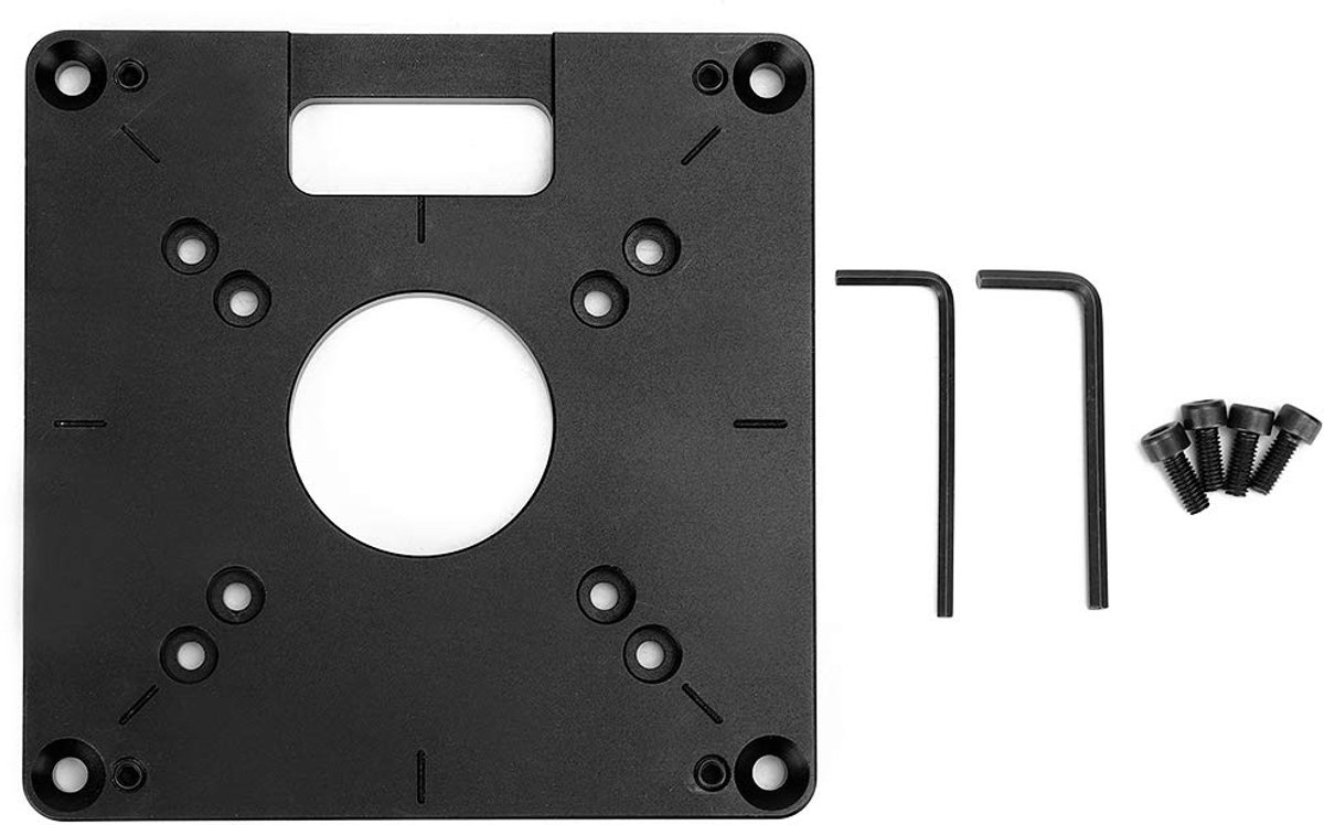 Frees Inlegplaat - Aluminium Plaat - Houtbewerking - Universeel Geschikt - 120x120mm