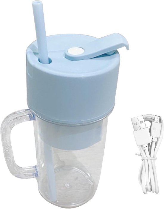 Draagbare Blender - Persoonlijke Mixer - Smoothie Sap - Oplaadbaar Krachtig - 400 ml Inhoud - Blauw — afbeelding 5