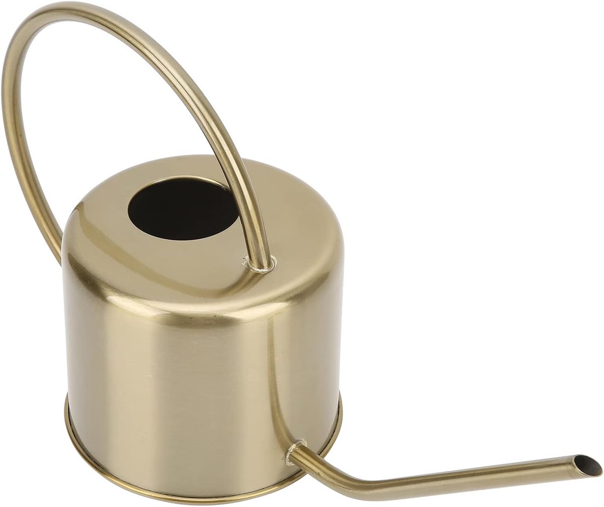 Gieter Lange Mond - Strooipot Duurzaam - Planten Water Geven - Roestvrij Messing - 1300 ml - Goud