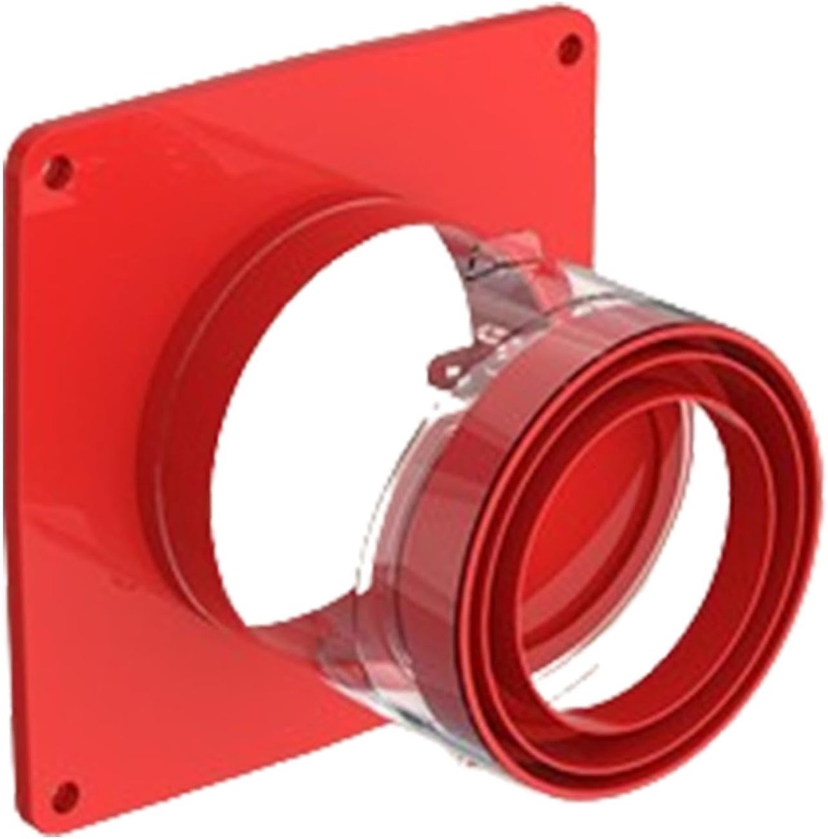 Terugslagklep Luchtkanaal - Afzuigkap Klep - Ventilatie Keuken - Automatisch Sluitmechanisme - 150-200mm Keuken - Rood