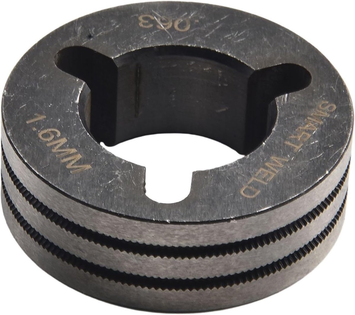 MIG Draadaanvoerrol - Gekartelde V-groef - Lassen - Geschikt voor diverse draaddiktes - 8 x 5 x 2 cm