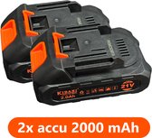 2x Kibani Gereedschapsaccu 2000 mAh 21V - Geschikt voor Diverse Kibani Gereedschappen - Draadloos - 2 Stuks
