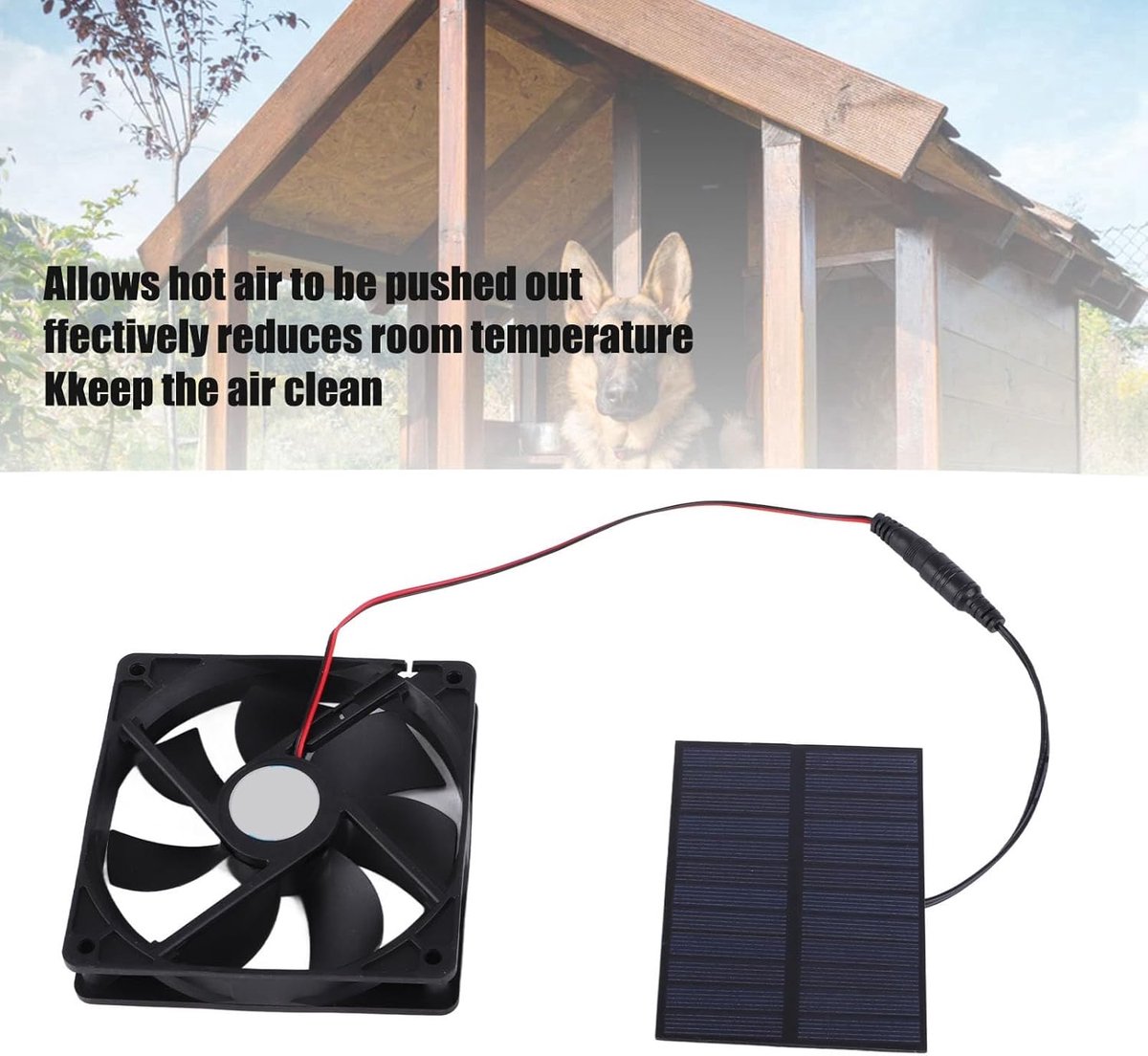 Zonnepaneel Ventilator Kit - Afzuigventilator Set - Kleine Ruimtes Ventileren - Waterdicht