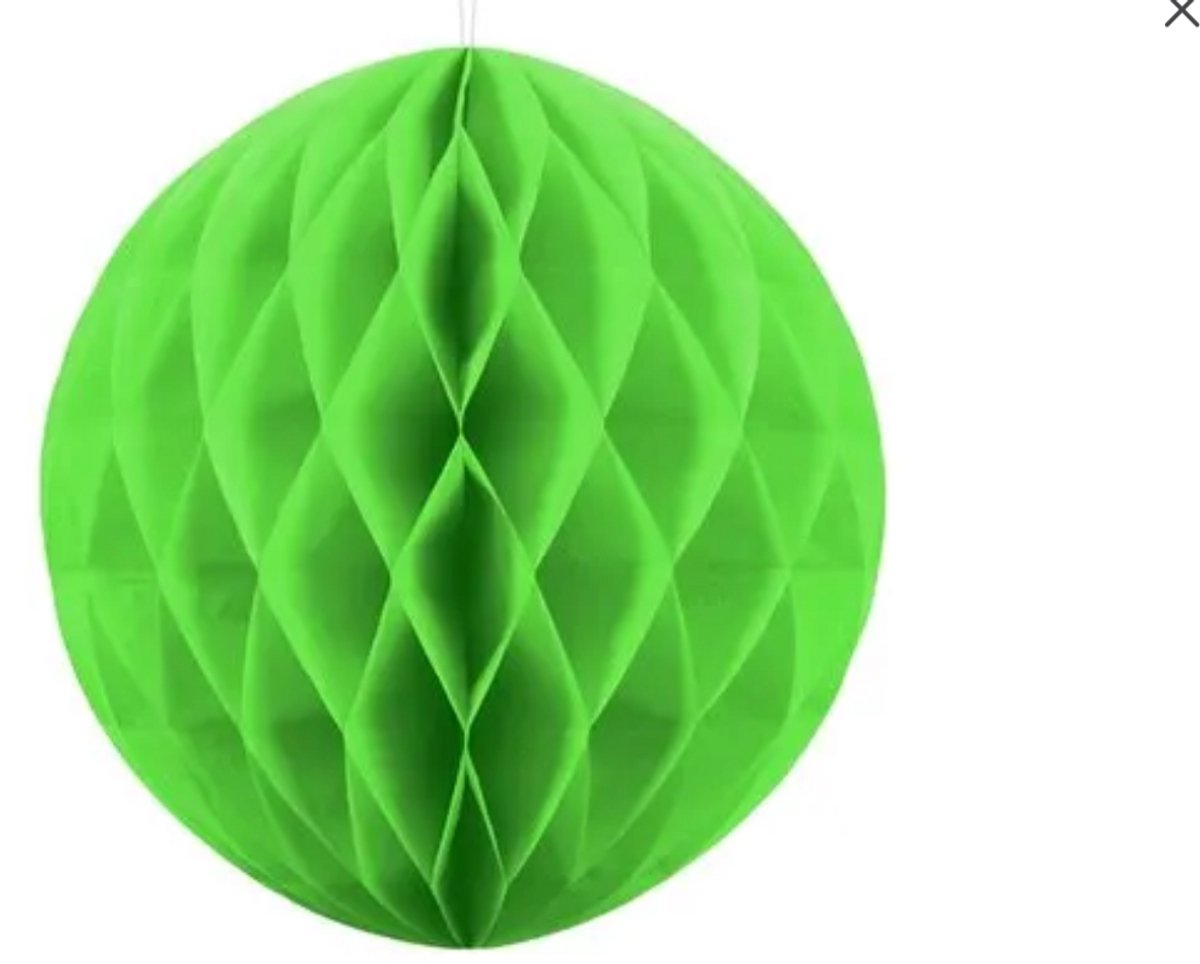Honeycomb Pompom Rond 30 cm groen