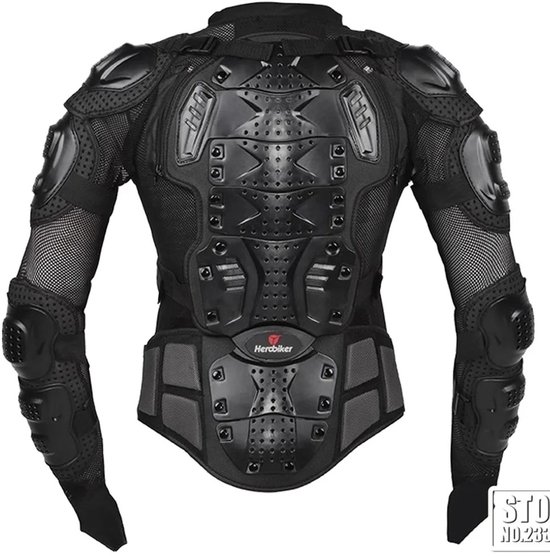 Rolu Motorvest – Beschermvest – Bodyprotector – 180 Tot 185 CM – Slijtvast – Ademend – Unisex