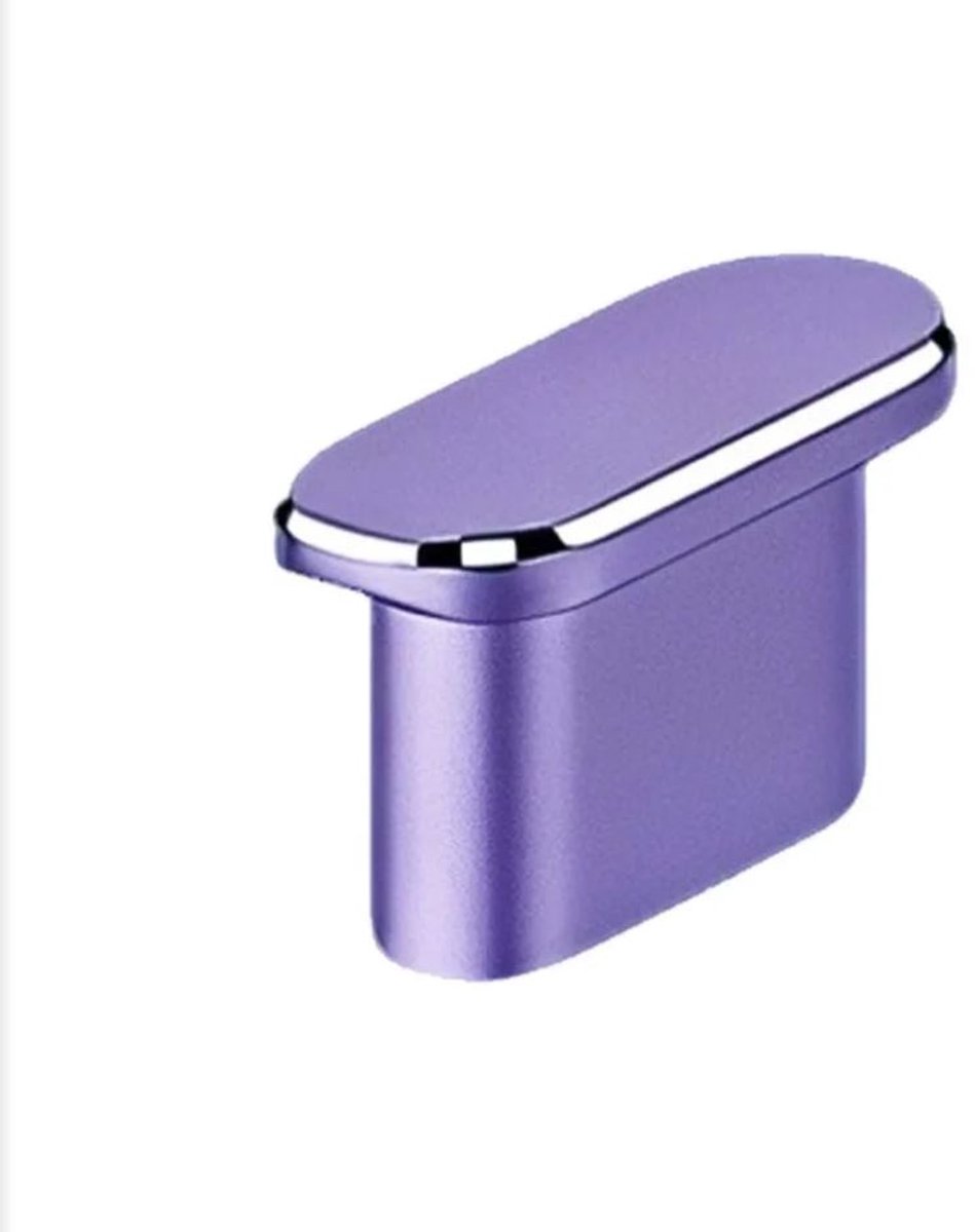 Stofplug - Dust plug - Anti stof plug - USB C - Geen stof in oplaadpoort - Beschermplug smartphone - Aluminium - Paars - Jonyx