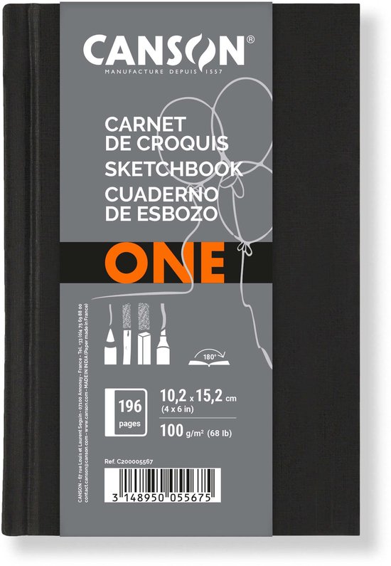 Canson tekenalbum One formaat 10,1 x 15,2 cm