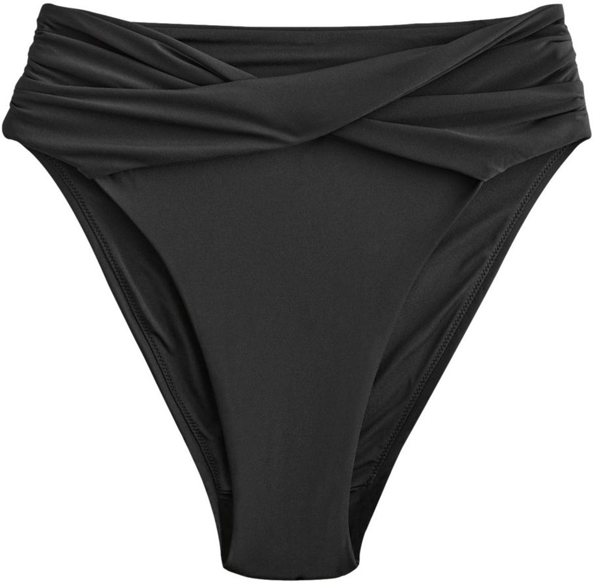 Next Dames - Bikinislip met hoge taille en hoge beenuitsnijding - Zwart Black