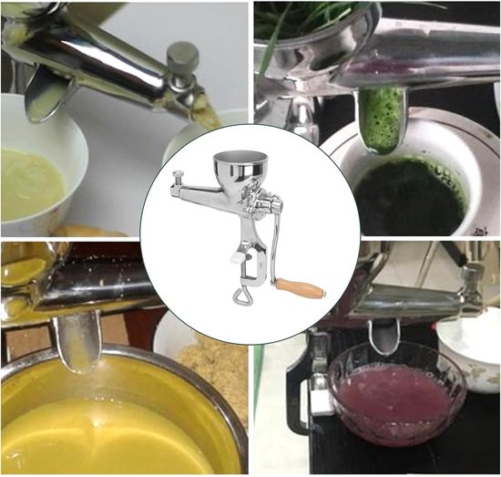 Handmatige Sapcentrifuge - Keukenpers - Sap Maken - Roestvrij Staal - 31x22x12cm - Zilver — afbeelding 4