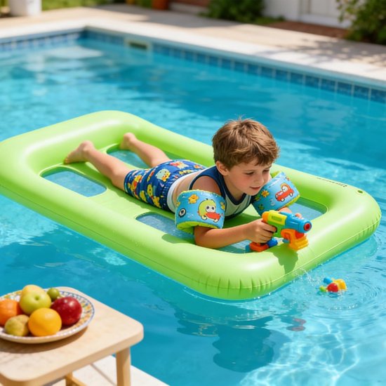 Opblaasbare Zwembadboeien - Drijvende Stoel Water - Water Ontspanning - Geoptimaliseerde Fabricage Veiligheid - 90 x 120 cm - Groen — afbeelding 5