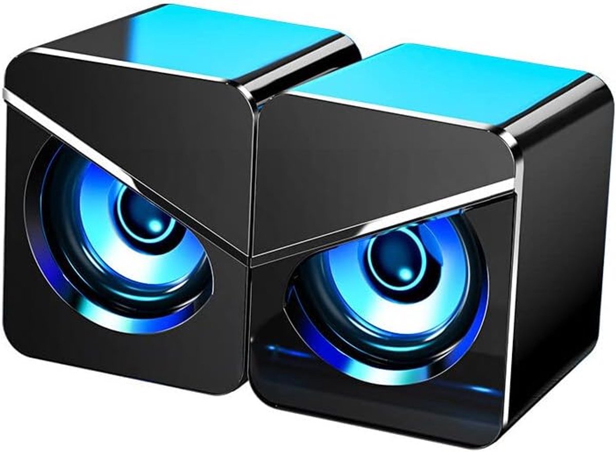 Computer Luidsprekers - Desktop Geluid - Muziek Luisteren - Zware Bas - Compact Formaat - Zwart