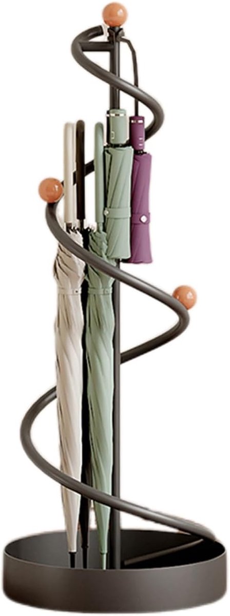 Paraplubak Vrijstaand - Paraplu Houder - Entree Opruimen - Met Lekbak - 26x68cm - Zwart