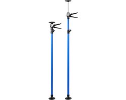 Telescopische Steunen Set 2x 115-290cm | Plafondsteun Zelfmontage | Eénhandige Verstelbare Steun Blauw