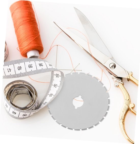 Verstelbare Snijbladen - Reservemesjes Roterende - Quilten Stof Snijden - Vier Vormen Inclusief - 4.5 cm Diameter - Zilver — afbeelding 5
